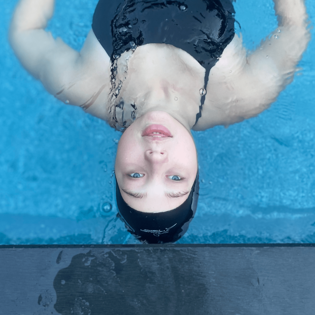 Hammer Head® Swim Cap w/Abbie Fish Logo - Hammer Head Swim Caps Hammer Head® Swim Cap w/Abbie Fish Logo - Hammer Head Swim Caps