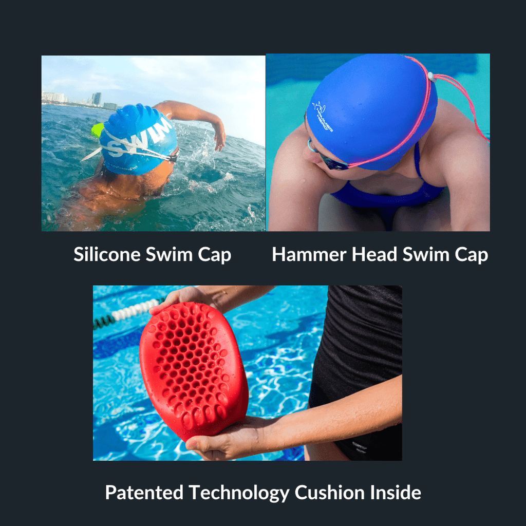 Hammer Head Swim Caps - the swim cap that has it all